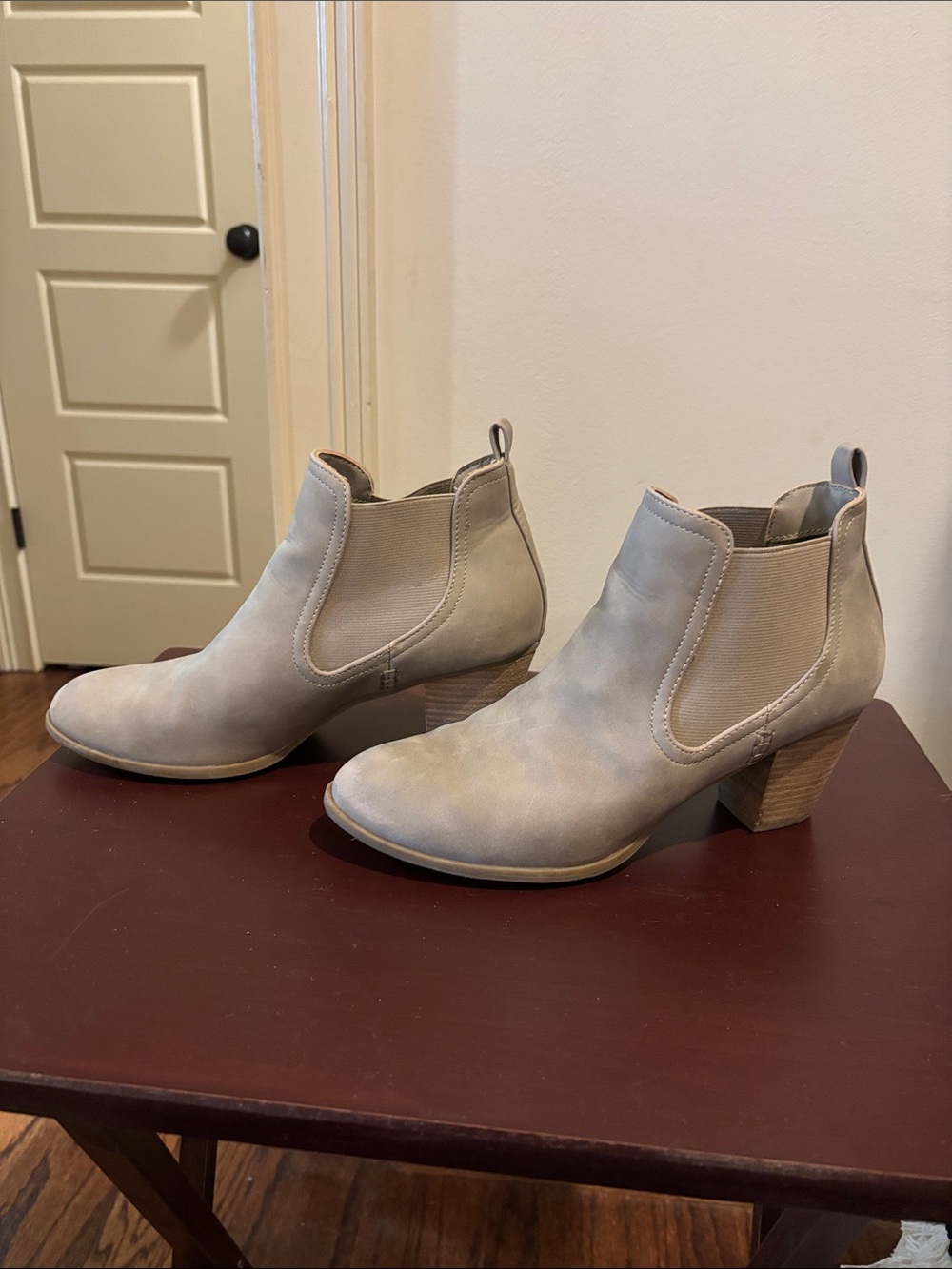 Dolce Vita Light tan Suede Chelsea Booties